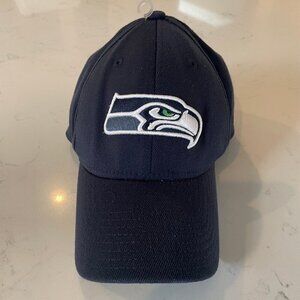 NFL Seattle Seahawks Acrylic Spandex Flex Hat Embroidered Logo Navy Sz S/M